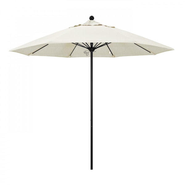 California Umbrella 9' Black Aluminum Market Patio Umbrella, Sunbrella Canvas 194061335352 - main